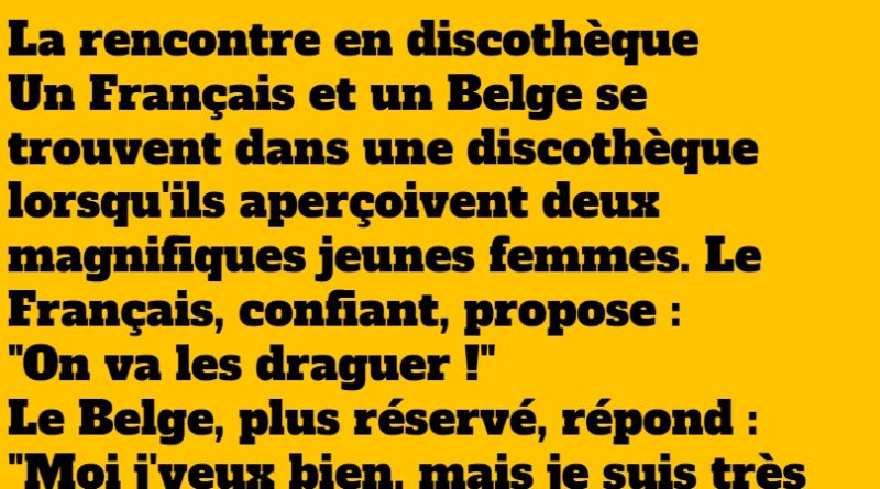 blague dans une discothèque