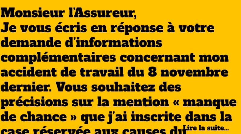 blague assureur
