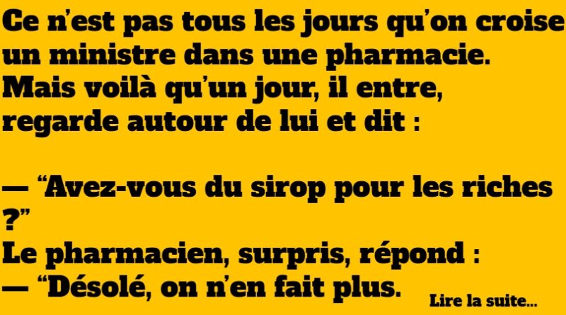 blague ministre