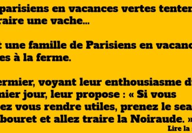 blague parisiens à la ferme