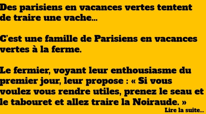 blague parisiens à la ferme