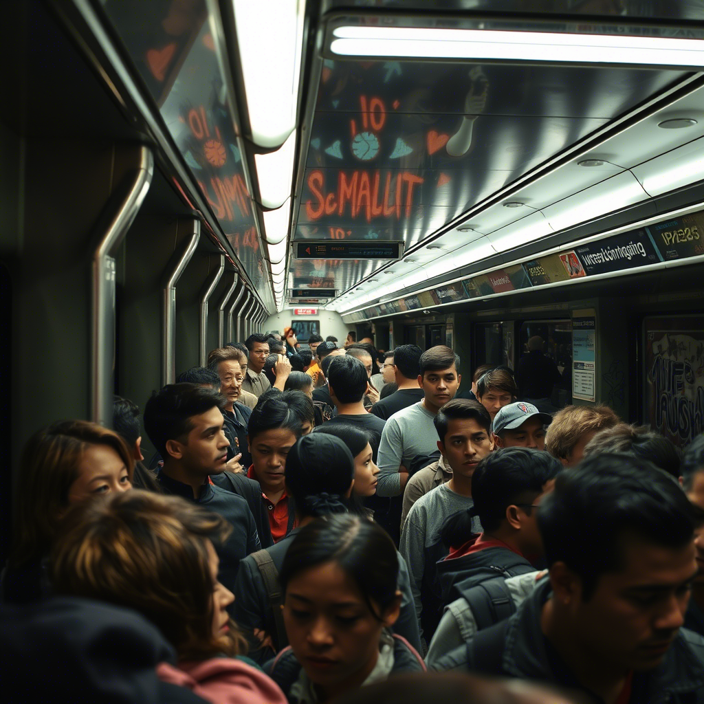 metro plein de gens