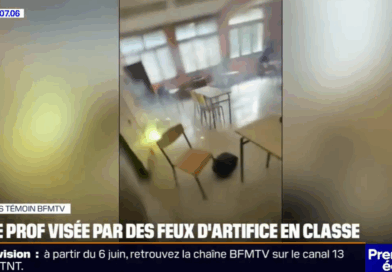feux d'artifice en plein cours
