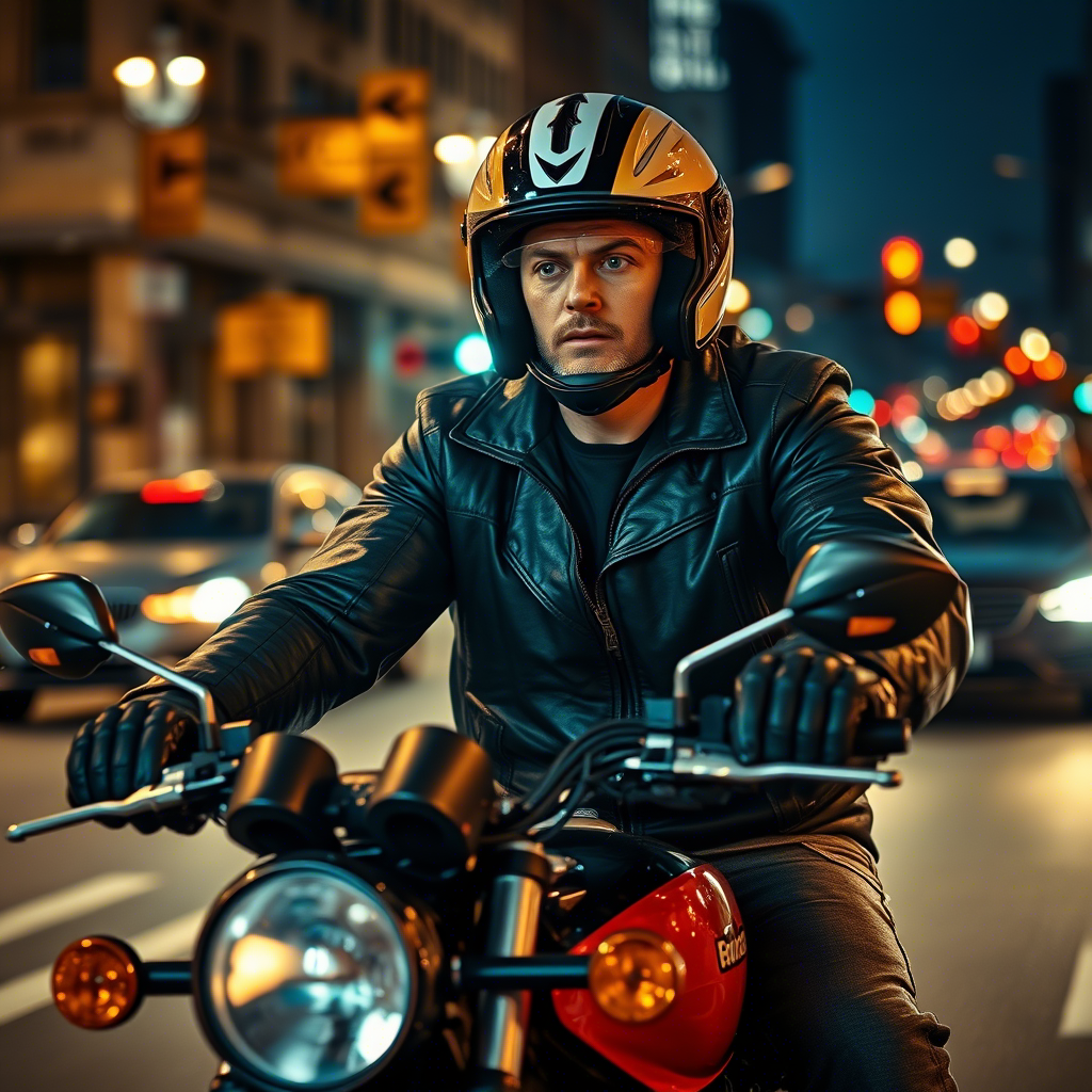 blague un motard pressé de rentrer chez lui 