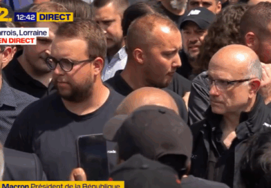 macron en visite à daimler