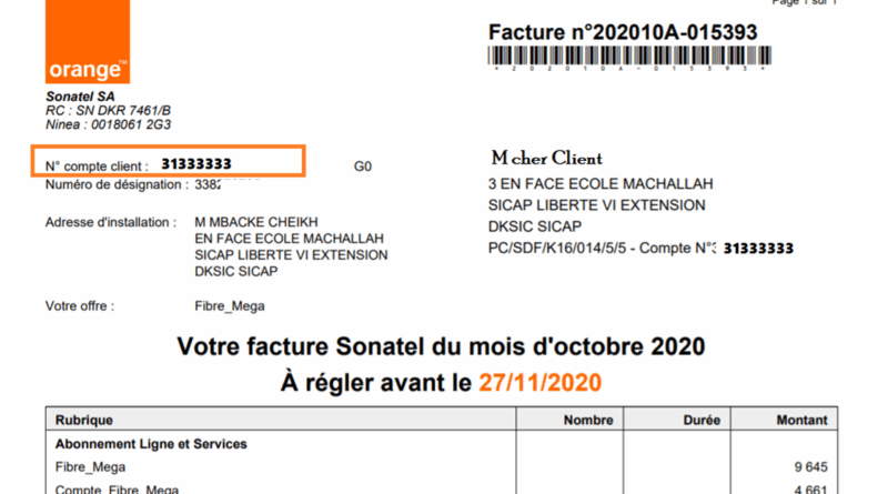 facture numero original