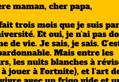 blague lettre d'un étudiant
