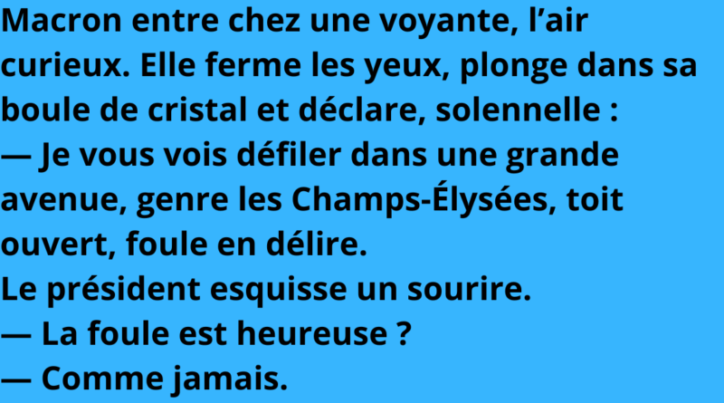blague macron