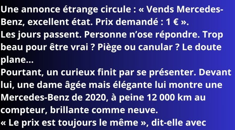 blague mercedes à vendre