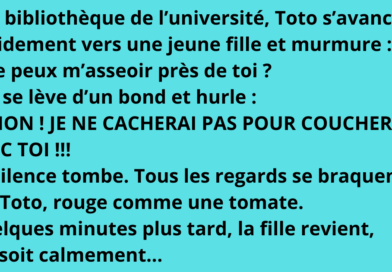 blague toto à la bibliothèque