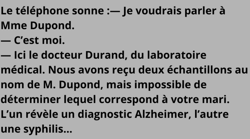 blague test medical