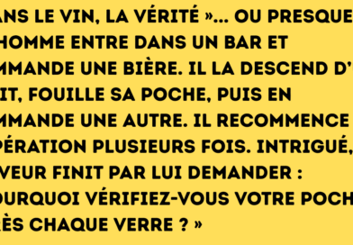 Un jeune Belge vient tout juste d’épouser une magnifique jeune femme. Le lendemain matin, ses amis le croisent par hasard et lui lancent « Alors, cette nuit de noces, ça a donné quoi » « Oh, je
