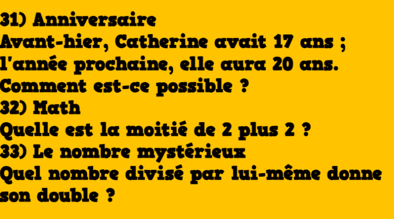 40 énigmes avec solutions