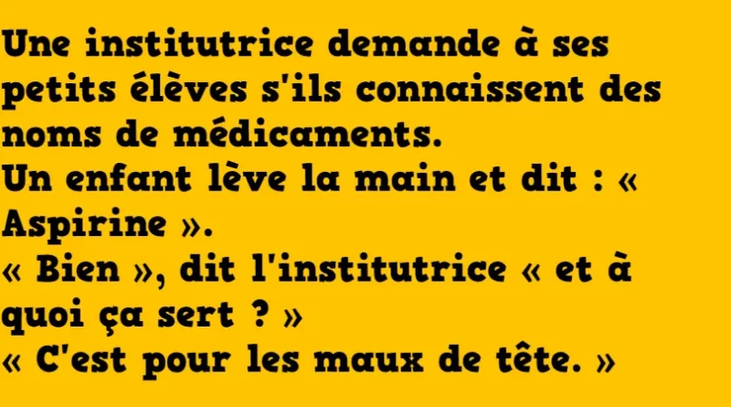 blague des noms de médicaments