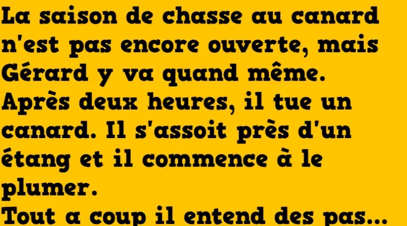 blague le garde chasse