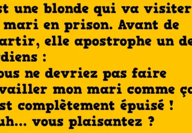 Une blonde va visiter son mari en prison