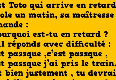 Une toto est en retard à l'école