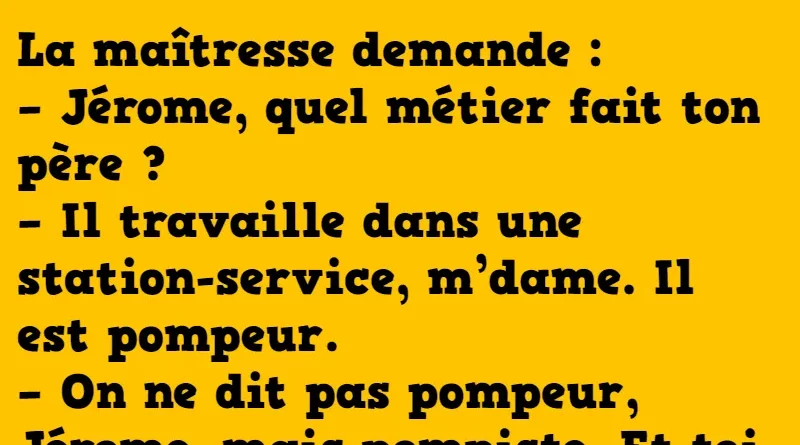 blague Le metier du pere de Toto