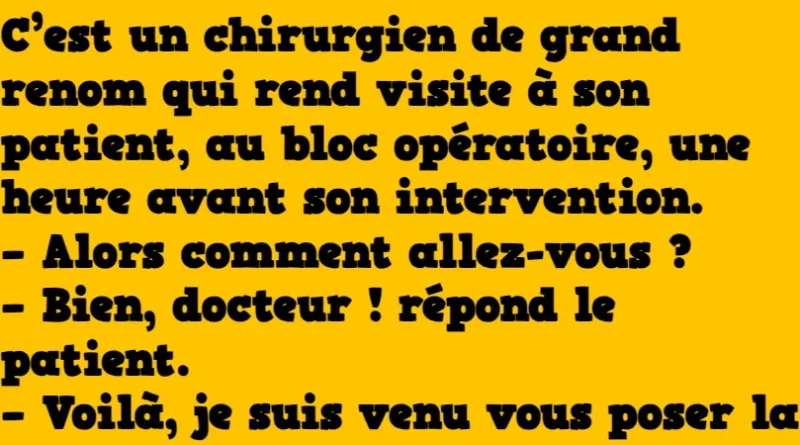 blague l'anesthésie la moins chère