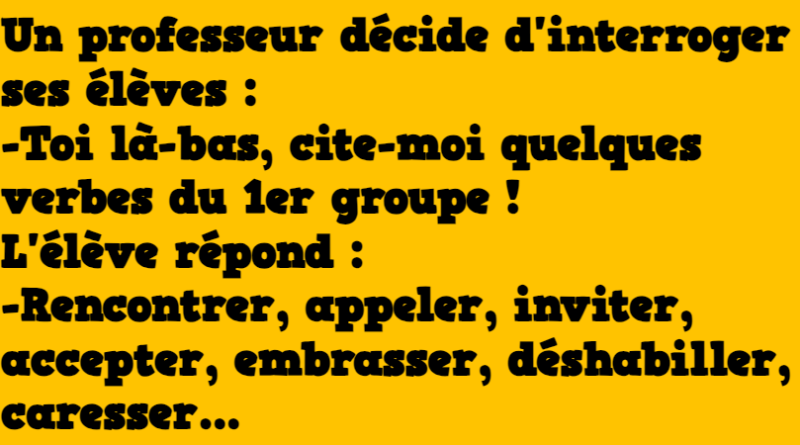 blague les verbes du premier groupe