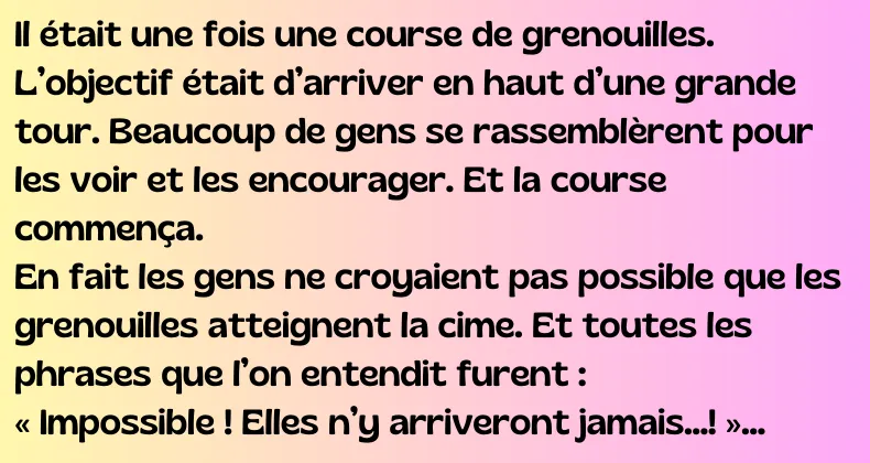 blague la course de grenouilles