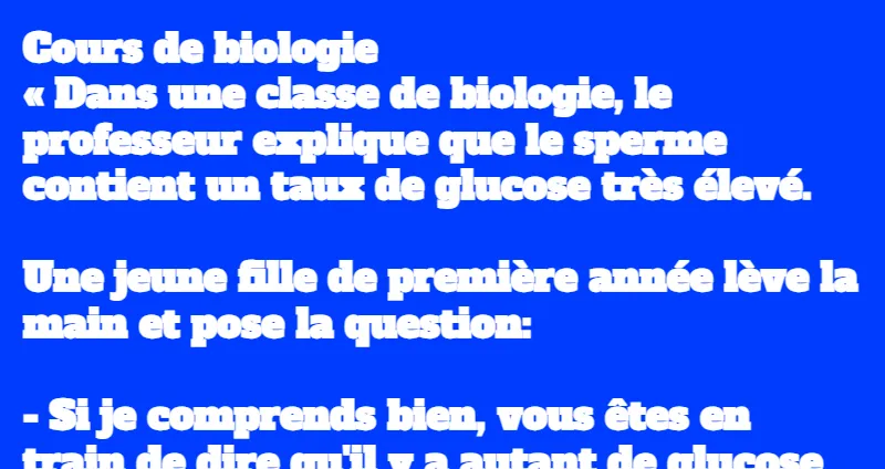 blague cours de biologie