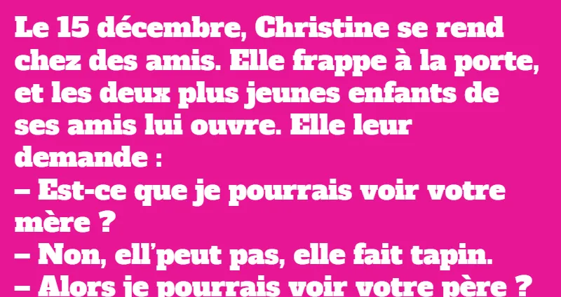 blague elles font le tapin