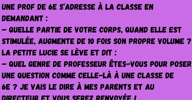 Desillusion dans une classe de 6eme