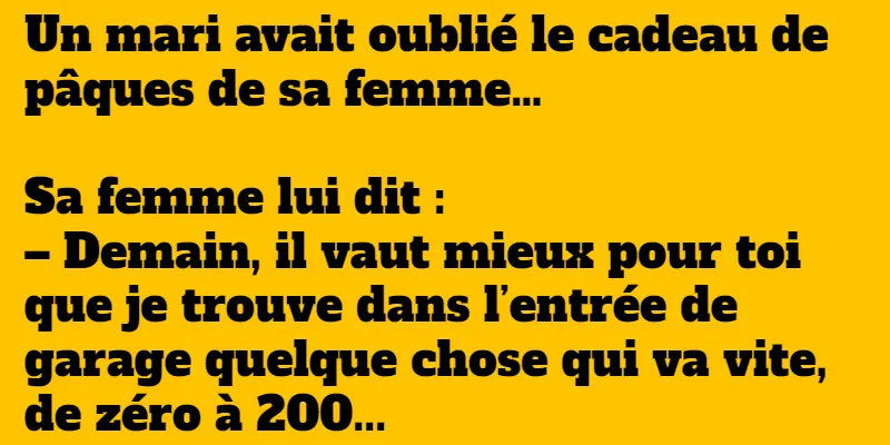 blague le cadeau de pâques