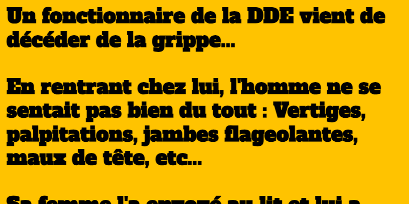 blague un fonctionnaire et la grippe
