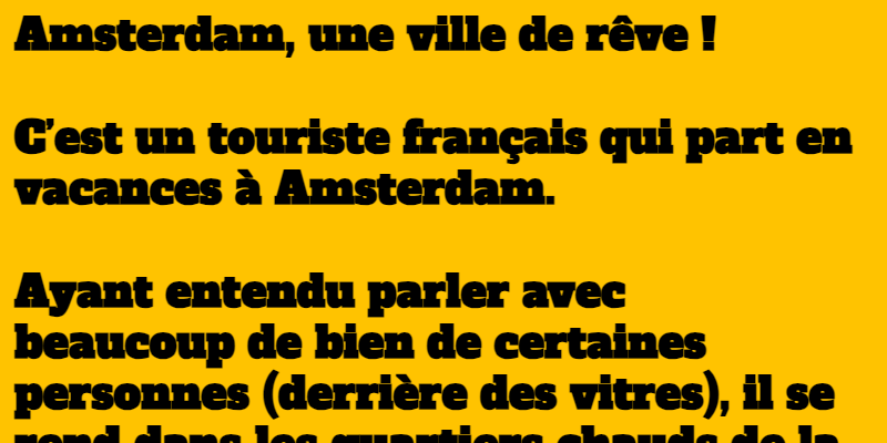 blague voyage a amsterdam