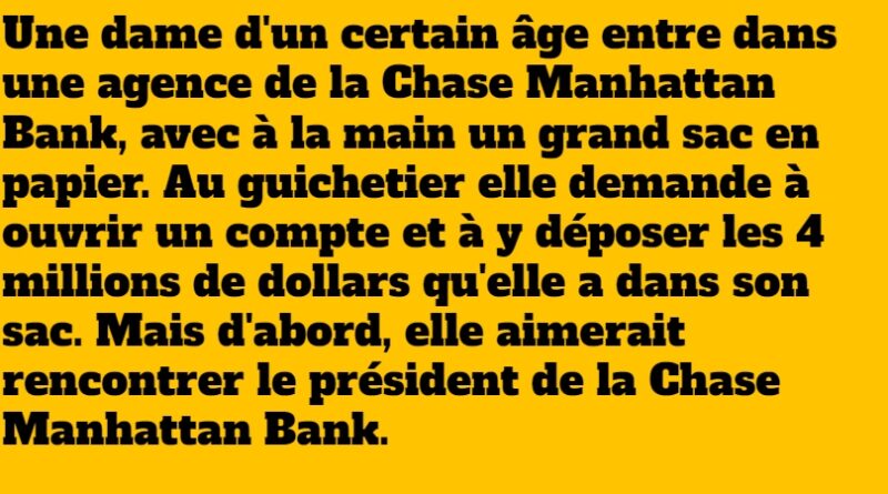 blague a la chase manathan bank