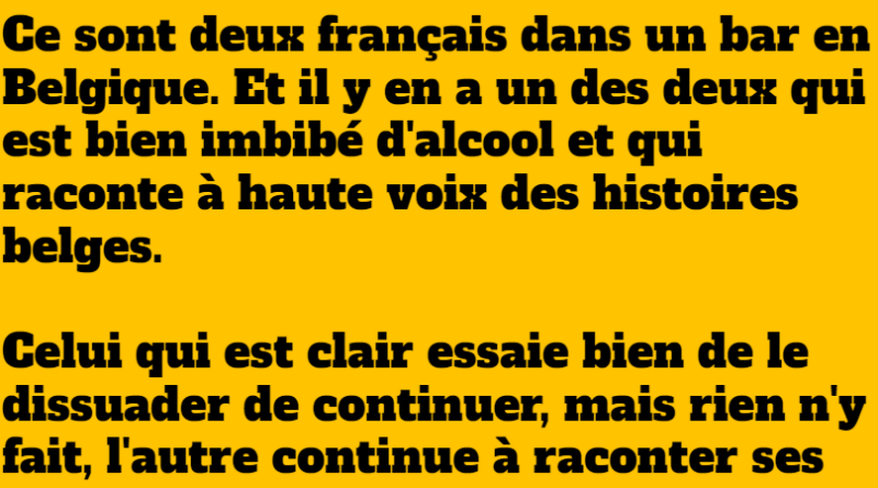 blague Deux français dans un bar en Belgique