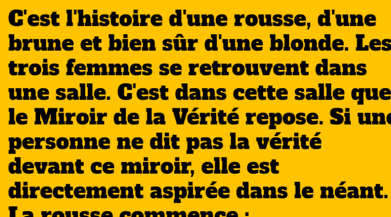 blague le miroir de la verite