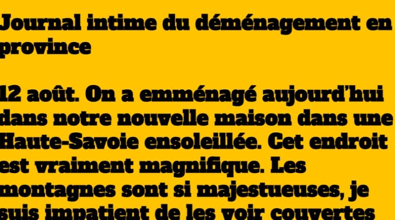 blague sinstaller en province
