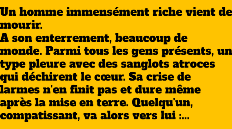 blague immensement riche