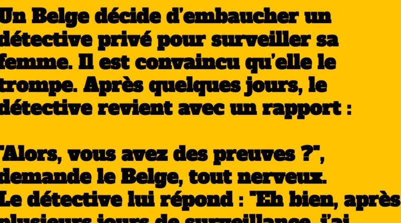 blague belge detective