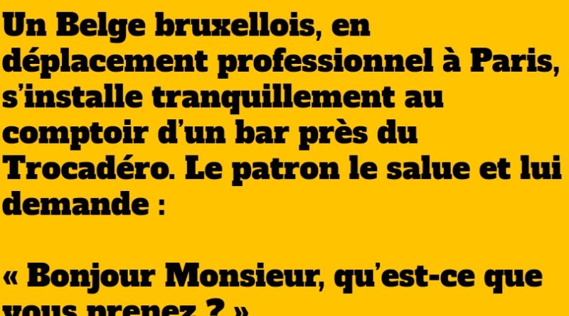 blague un belge offre a boire