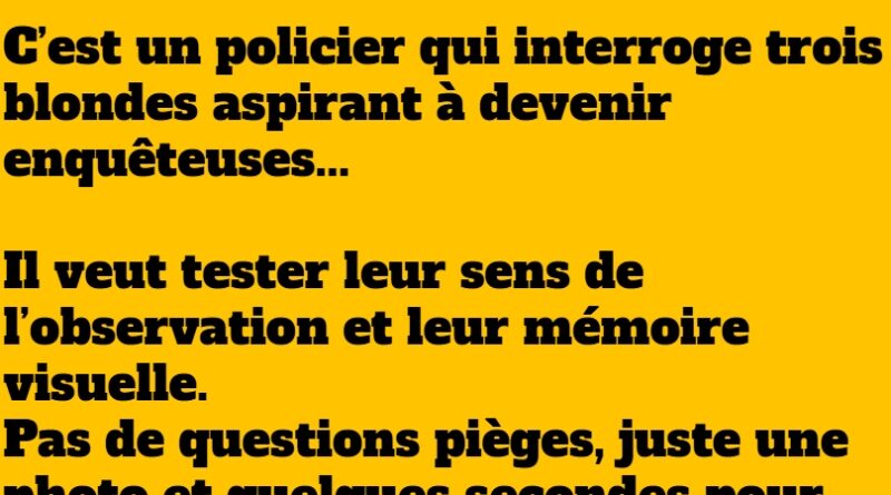 blague blonde a la police