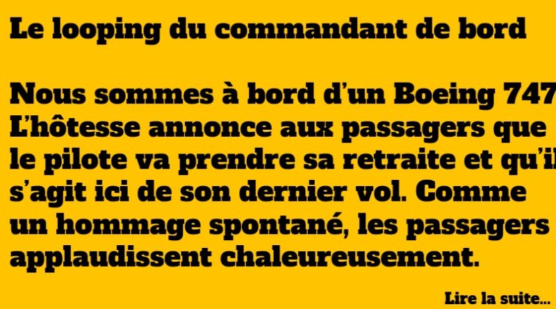 blague commandant de bord