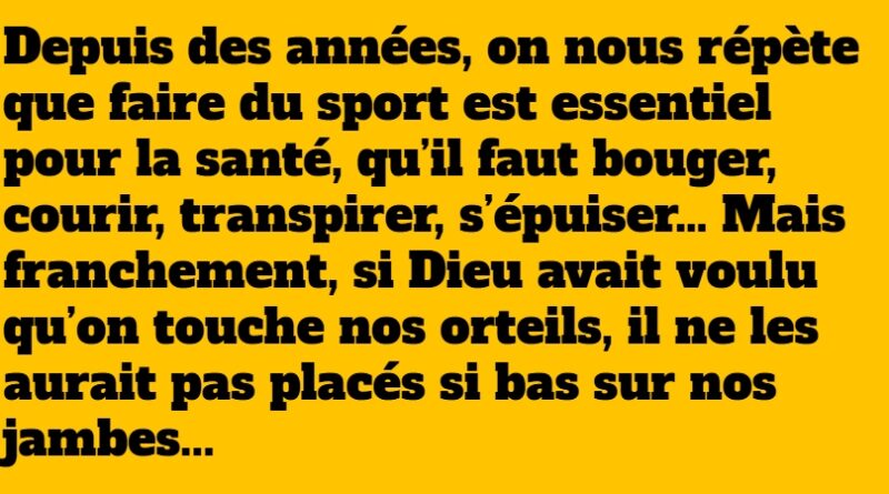 blague faire du sport