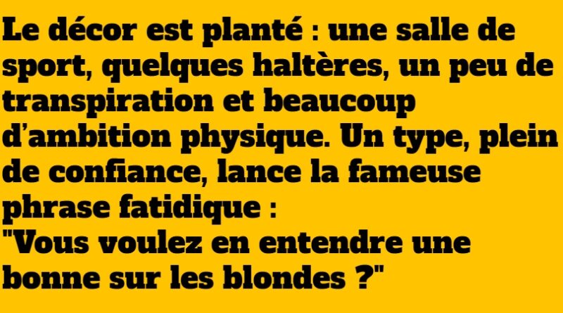 blague salle de gym