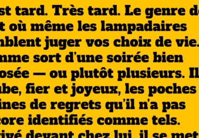 blague Quand un chat devient le seul espoir d’un homme ivre