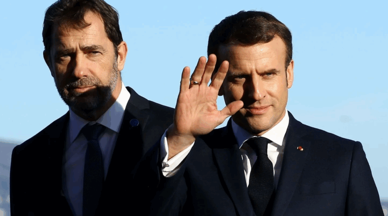 christophe castaner with the president emmanuel macron