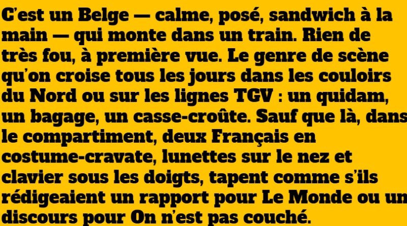 blague un belge en train avec deux français