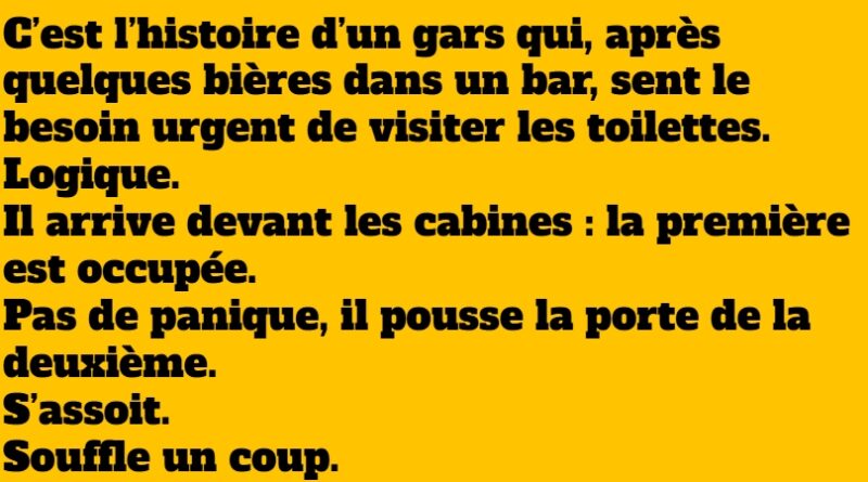 blague toilettes d'un bar