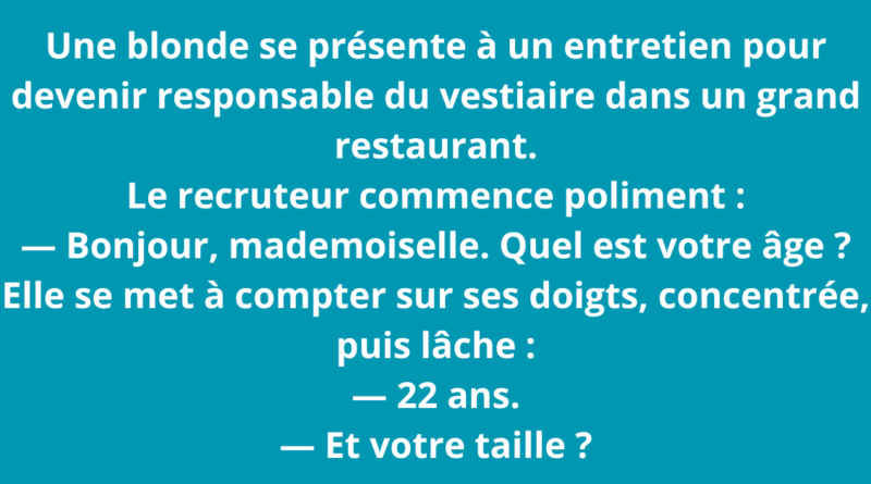 blague blonde