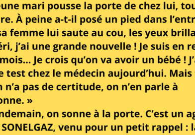 blague un mois de retard