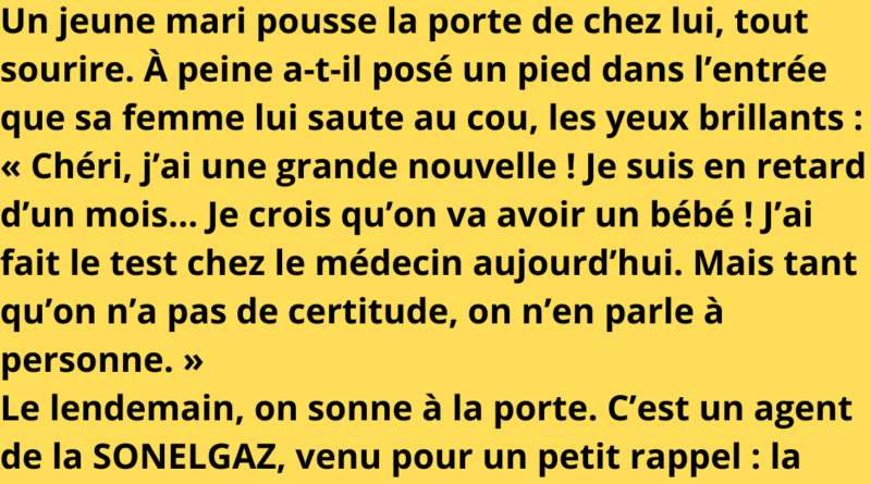 blague un mois de retard