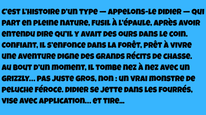 blague chasse à l'ours